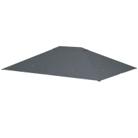 Outsunny 10' x 13' Gazebo Canopy Replacement Roof for 84C-116, Dark Gray(m-1)