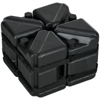 Outsunny Set of 4 Straight Leg Canopy Weights, Water or Sand Filled Weights for Gazebo with Built-in Handles and Secure Straps(m-1)