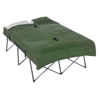 Outsunny 2-Person Folding Camping Cot Bed Set with Sleeping Bag