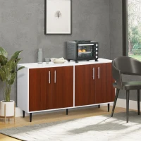 HOMCOM Modern Sideboard, Buffet Cabinet, Console Table with Adjustable Shelves, Anti-Topple Design, and Large Countertop, Brown(m-2)