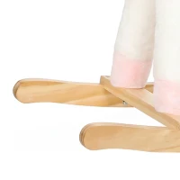 Qaba Baby Rocking Horse, Unicorn Kid Ride on Toy with Rocking Limit, Tail Wag Mouth Movement, Sounds for 3-5 Y, White(m-11)