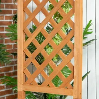 Outsunny Patio Garden Bench, Wooden Bench, Outdoor Bench for Vines/Climbing Plants, Brown(m-8)