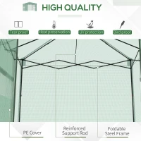 Outsunny 10' x 8' Portable Walk-in Greenhouse, Folding Pop-up, Outdoor Canopy Hot House, Roll-Up Zipper Door & 2 Ventilating Side Windows for Growing Flowers, Herbs, Vegetables, Saplings, Succulents(m-9)