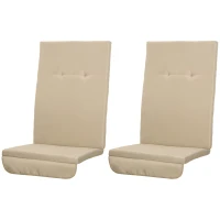 Outsunny 84A-052 Series Outdoor Porch Swing Cushions with Seat & Tufted Back, Backrest Ties, Set of 2 Replacement Cushions, Beige(m-11)