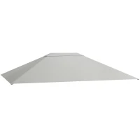 Outsunny 10' x 13' Gazebo Canopy Replacement Roof for 84C-116, Light Gray(m-11)
