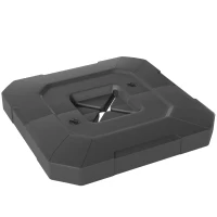 Outsunny 2-Piece Cantilever Umbrella Base Weight Set, 231 lb Water or Sand Fillable Outdoor Offset Umbrella Weights, Black(m-1)