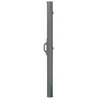 Outsunny 10' Retractable Folding Patio Privacy Side Awning with 50+ UV Protection, 2 Wall Brackets, & Polyester, Grey(m-11)