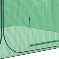 Outsunny 7' x 7' x 6' Portable Walk-in Greenhouse with Carrying Bag, Pop-up Setup, Outdoor Garden Canopy Hot House, Zipper Door for Growing Flowers, Herbs, Vegetables, Saplings, Succulents, Green(m-10)