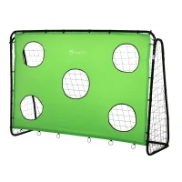Soozier 8 x 3ft Soccer Goal Target Goal 2 in 1 Design Indoor Outdoor Backyard with All Weather Polyester Net Best Gift(m-1)