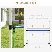 PawHut 4pc Dog Agility Training Equipment Set with Spray Water Tube, White(m-4)