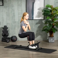 Soozier Sissy Squat Machine, Leg Workout Equipment with Adjustable Pad, Rollers and Non-slip Foot Plate for Home Gym Fitness(m-2)