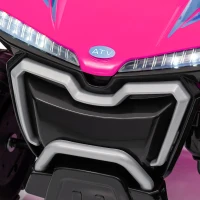 Qaba Kids ATV Quad, 6V Ride On Toy with Rechargeable Battery, Light, Music, Forward & Reverse for Toddlers, Pink(m-9)
