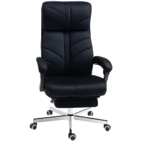 Vinsetto High-Back Office Chair Computer Desk Chair with Footrest Reclining Function and Adjustable Height Black(m-1)