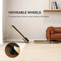 Soozier 2.5HP Walking Pad, Wood Under Desk Treadmill with Remote Control, Transport Wheels and LED Display for Home Gym Office(m-7)