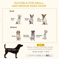 PawHut Wood Dog Bed with Supportive Cushion, Elevated Dog Bed with Removable Cushion Cover, Cute Dog Bed Frame with Pine Wood, Black and White Dog Bed(m-7)