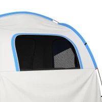 Outsunny 2000mm Waterproof SUV Tent, Car Tent with 3 Doors and Mesh Window, for 5-6 Person Camping Travel, Gray and Blue(m-7)