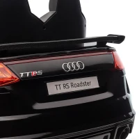 Aosom 6V Kids Electric Ride On Car, Licensed Audi TT RS with Suspension System and Remote Control, Horn, 5 Songs, Lights, MP3 Player - Black(m-9)