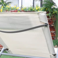Outsunny Outdoor Rocking Chair, Chaise Lounge Pool Chair for Sun Tanning, Sunbathing Rocker, Armrests & Pillow for Patio, Lawn, Beach, Large, Beige(m-9)