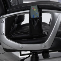 Vinsetto High Back 6-Point Massage Home Office Chair, Swivel Faux Leather Task Chair with Headrest, and Padded Armrests, Black(m-9)