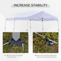 Outsunny 10' x 20' Heavy Duty Pop Up Canopy with Easy Set-Up Design, 3-Level Adjustable Height, Roller Bag, Event Tent for Patio Backyard Garden Wedding Party(m-5)