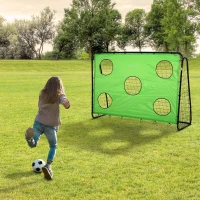 Soozier 8 x 3ft Soccer Goal Target Goal 2 in 1 Design Indoor Outdoor Backyard with All Weather Polyester Net Best Gift(m-10)