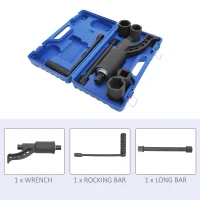 HOMCOM Heavy Duty Torque Multiplier Wrench Set, Amplifie Lug Nut Remover, 1:64 Labor Saving Wrench Tool with Carrying Case(m-5)
