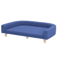 PawHut Dog Sofa Couch Bed with Washable Cushion for Large Dogs, Cats, Blue(m-1)