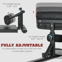 Soozier Sissy Squat Machine, Leg Workout Equipment with Adjustable Pad, Rollers and Non-slip Foot Plate for Home Gym Fitness(m-4)