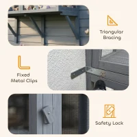 PawHut Catio Outdoor Cat Enclosure Outdoor Window Box Cat House with Waterproof Roof 39.4"L Gray(m-9)