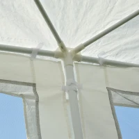 Outsunny 20' x 10' Outdoor Party Tent Gazebo Wedding Canopy with Removable Mesh Sidewalls, White(m-9)