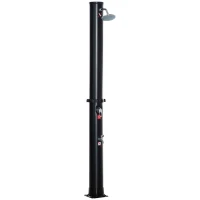 Outsunny 7 FT Solar Heated Shower with Free-Rotating Shower Head, Temperature Adjustment & Foot Shower, 2-Section Outdoor Shower for Backyard Poolside Beach Pool Spa, 9.2 Gallon(m-1)