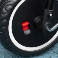 Qaba Tricycle for Toddlers Age 2-5 with Adjustable Seat, Storage Baskets, Black(m-8)