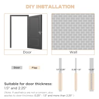 PawHut 2 Way Dog Door, Aluminum Doggy Pet Flap for Wall, Fast Installation, Magnetic Closure, Locking Panel, Weather Resistant, Insulating, Weight Limit 55 lbs(m-5)