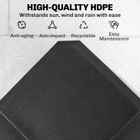 Outsunny 4-Piece Heavy Duty Cantilever Offset Umbrella Stand Base Weight, 264 lb. Capacity, Easy to Fill with Water or Sand(m-7)