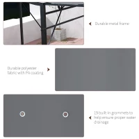 Outsunny 10' x 8' Outdoor Pergola and Patio Gazebo for Garden, Camper, Deck, Doors and Windows, Dark Gray(m-6)