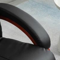 HOMCOM Vibration Recliner Chair with Ottoman and Remote, 10 Vibration Point, Black(m-8)