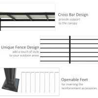 Outsunny 10' x 12' Outdoor Retractable Pergola, Patio Gazebo Canopy Adjustable Sun Shade Shelter for Backyard, Garden Activities, Beige(m-6)
