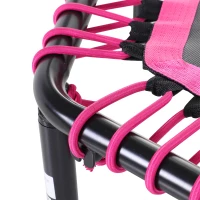 Soozier 48" Adult Hexagon Rebounder Trampoline Fitness Bungee Jumping Cardio Trainer Outdoor Bouncer Jumper Adjustable Bar Pink(m-7)