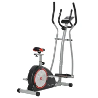 Soozier 2-in-1 Elliptical and Bike Cross Trainer with LCD Screen and Magnetic Resistance for Home Gym Use, 264 lbs Weight Capacity(m-1)