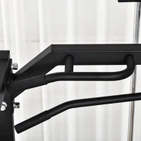 Soozier Multi-Functional Power Tower Dip Station Pull Up Bar Lat Pull Down Machine, Power Cage Fitness Equipment for Home Gym, Weightlifting Barbell Squat Rack, Dip Workout Station(m-9)