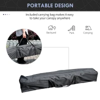 Outsunny 13' x 13' Pop Up Canopy Tent with Height Adjustable for Outdoor, Garden, Patio, Dark Blue(m-5)