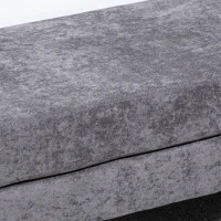 HOMCOM 48 Inches Upholstered Bedroom Bench, Modern End of Bed Bench with Double Layer Seat Cushions and Steel Legs, Dark Gray(m-8)