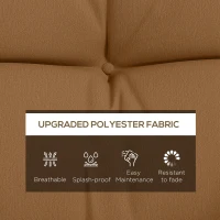 Outsunny 59" Tufted Bench Cushions & Throw Pillows, Replacement Bench Seat Pad, Back & 2 Pillows for Outdoor Furniture, Tan(m-4)