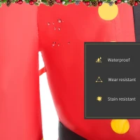 HOMCOM 6’ Christmas Inflatable Nutcracker Toy Soldier, Outdoor Blow-Up Yard Decoration with LED Lights Display(m-6)