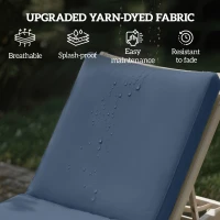 Outsunny 2-Piece Patio Chair Cushions with Backrests, Replacement Cushions for Outdoor Lounge Chair, Sky Blue(m-4)