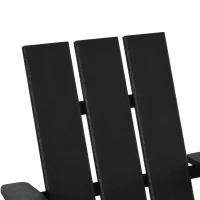 Outsunny Patio Adirondack Chair, Outdoor HDPE Fire Pit Chair, Weather Resistant Outdoor Chair with High-back, Patio Chair for Deck, Garden, Backyard, Black(m-8)