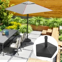 Outsunny Patio Umbrella Base Holder, Heavy Duty Outdoor Umbrella Stand Base, Black(m-10)