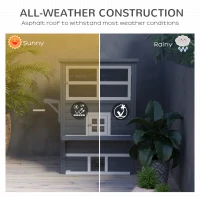 PawHut Cat House, Outdoor 3-Tier Kitty Shelter, Weather Resistant, w/ Escape Door(m-5)