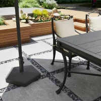 Outsunny Patio Umbrella Base Holder, Heavy Duty Outdoor Umbrella Stand Base, Black(m-8)