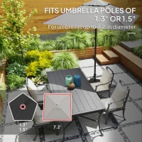 Outsunny Patio Umbrella Base Holder, Heavy Duty Outdoor Umbrella Stand Base, Black(m-5)